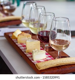 Paired Wine And Cheese Flight