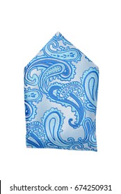 Paisley Blue Pocket Square Or Suit Hanky