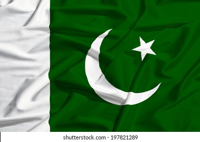 Pakistan Flag On Silk Drape Waving Stock Photo 197821289 | Shutterstock