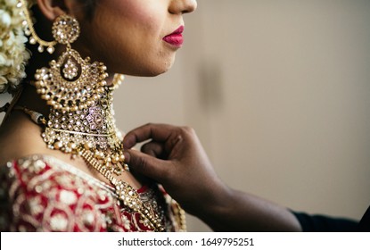 Pakistani Indian Bride Wearing The Jewelry
Lahore, Pakistan, 01 January 2020