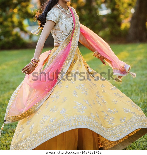 Pakistani Indian Bride Wedding Lehenga Dress Stock Photo Edit Now