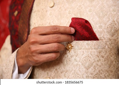 Pakistani Indian Groom Getting Ready Wedding Day