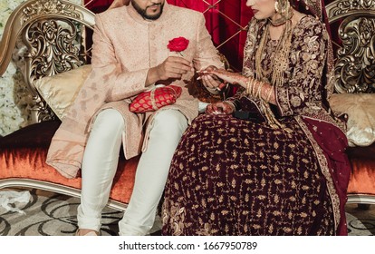 Pakistani Indian Groom Showing His Wedding Ring
ISLAMABAD, PAKISTAN, 01. JANUARY 2020