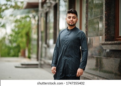 Men Kurta Shalwar Kameez Eid Pakistani Indian Dress 2020 Style Black 