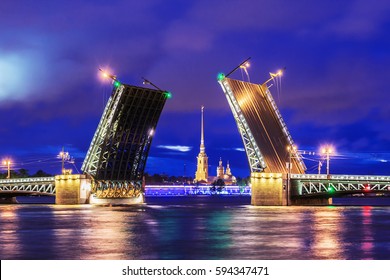 Palace Bridge In St. Petersburg