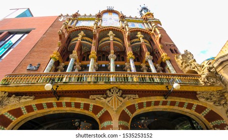 Palace called Palau De La Musica Orfeo Catala, Barcelona, Catalonia, Spain