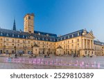 Palace of the Dukes and Estates of Burgundy Bourgogne Palais with Tour Philippe le Bon tower building on Place de la Liberation square in Dijon city historical centre, Bourgogne-Franche-Comte, France