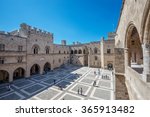 The Palace of the Grand Master of the Knights of Rhodes , also known as the Kastello , is a medieval castle in the city of Rhodes, on the island of Rhodes in Greece.
The courtyard.