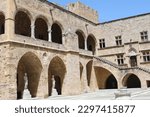 Palace of the Grand Master in the old town of Rhodes in Rhodes island in Greece
