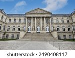 Palace of Justice of Amiens. Palace of Justice (Palais de Justice, 1868 - 1880) in city center of Amiens. Somme department, Picardie, France. 