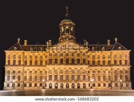 Palace on the Dam square in Amsterdam