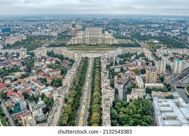 Palace of Parliament, City Center of Bucharest, Romania, August 2021