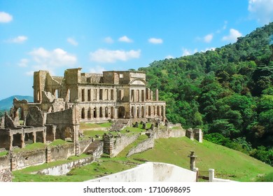 Palace ruins in the green mountains. Cap Haitien, Haiti