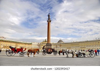 Palace Square In St. Petersburg.