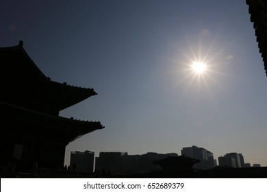 Palace in sunset