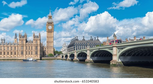 The Palace of Westminster and Big ben in London - England - Shutterstock ID 653340583