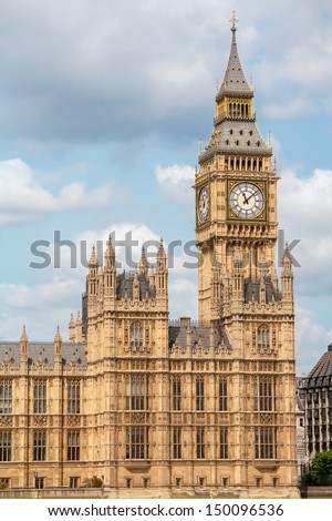 Palace of Westminster and Big Ben. London, England