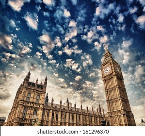 The Palace Of Westminster Is The Meeting Place Of The House Of Commons And The House Of Lords, London.