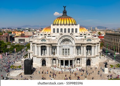 Palacio de Bellas Artes or Palace of Fine Arts at the historic center of Mexico City