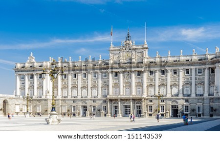 Palacio Real de Madrid (Royal Palace of Madrid), the official residence of the Spanish Royal Family at the city of Madrid