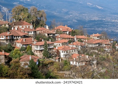 Palaios Panteleimonas village, a picturesque settlement in northern Greece, close to Olympus mountain, in Pieria region, Macedonia, Greece, Europe.