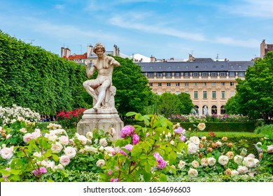 Palais Royal Garden In Center Of Paris, France