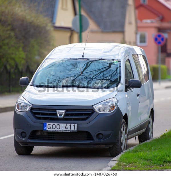 PALANGA, LITHUANIA - APRIL\
28, 2018: Dacia Dokker van. The Dacia Dokker is a panel van and\
leisure activity vehicle (LAV) built at the Renault factory in\
Tangier, Morocco.