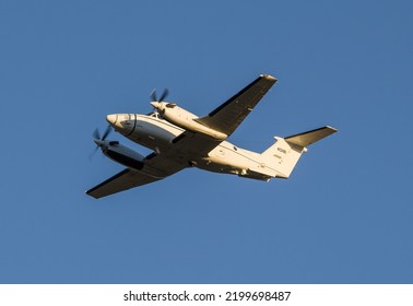 PALANGA, LITHUANIA - SEPTEMBER 2022: United States Army Beechcraft C-12U-3 Huron 84-00181. The Beechcraft C-12 Huron Is The Military Designation For A Series Of Twin-engine Turboprop Aircraft. 