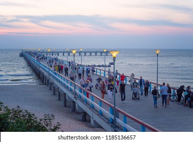 Palanga, Lithuania  - September 21, 2018: bridge to the sea.