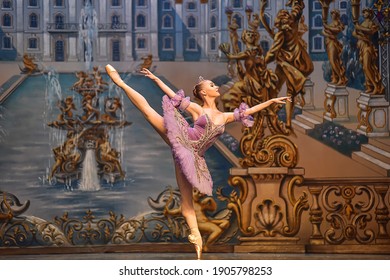 Palanga,Lithuania-December 28,2018:Royal Moscow Ballet, Sleeping Beauty.