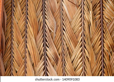 Palapa. Palm Roof At The Beach.