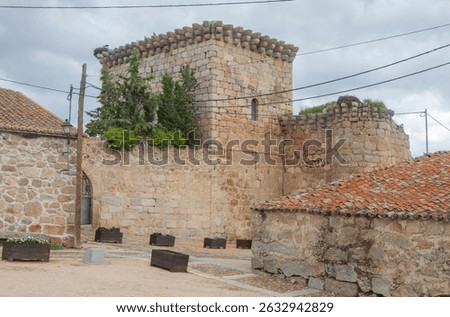 Palatial Castle view of Bonilla de la Sierra, Avila,  Castile and Leon, Spain