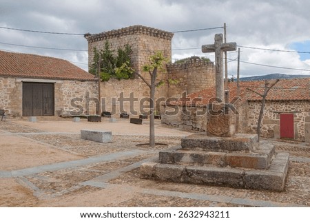 Palatial Castle view of Bonilla de la Sierra, Avila,  Castile and Leon, Spain