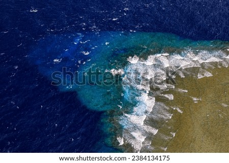 Similar – Luftaufnahme von Felsen an der Küste der Costa Brava, Spanien.