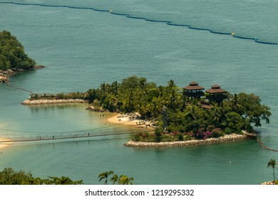 Palawan Beach On The Island Of Sentosa In Singapore