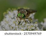 Pale giant horse-fly, scientific name , tabanus bovinus, taken in Valais, CH.






 