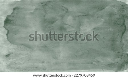 Pale gray blue green abstract watercolor drawing. Sage green color. Art background for design. Water. Grunge. Blot, stain, daub.