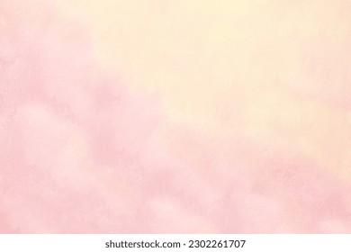 Pale light purple pink rose peach yellow vanilla white abstract watercolor. Art background for design. Color gradient, ombre. Pastel shades.