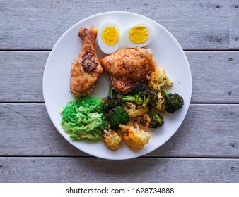 Paleo Keto Healthy Lunch Dinner Plate.