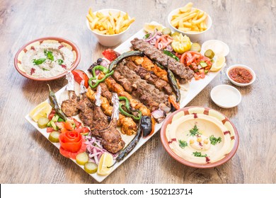 Palestine Manakeesh On Wood Table Traditional Food