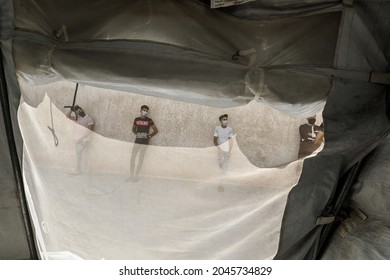 Palestinian Health Worker Takes Samples For Coronavirus At A Health Center In Rafah, In The Southern Gaza Strip, On September 22, 2021.