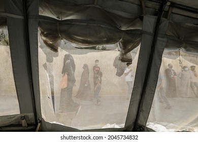 Palestinian Health Worker Takes Samples For Coronavirus At A Health Center In Rafah, In The Southern Gaza Strip, On September 22, 2021.