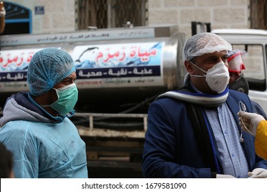 Palestinian Man, Wearing A Mask As A Preventive Measure Against Coronavirus, In Rafah The Southern Gaza Strip, On March 22, 2020. Photo By Abed Rahim Khatib