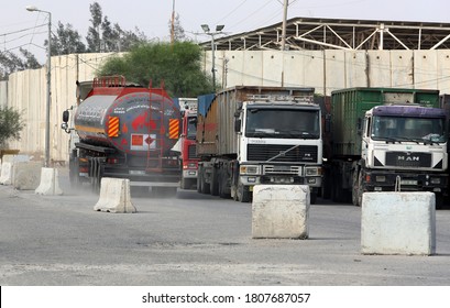 Palestinian Trucks With Through The Karem Abu Salem Crossing To The Gaza Power Plant, After Militant Groups And Israel Agreed To End A Weeks-long Escalation Of Unrest, In Gaza Strip, On Sep 1, 2020.