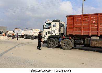 Palestinian Trucks With Through The Karem Abu Salem Crossing To The Gaza Power Plant, After Militant Groups And Israel Agreed To End A Weeks-long Escalation Of Unrest, In Gaza Strip, On Sep 1, 2020.