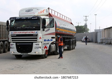 Palestinian Trucks With Through The Karem Abu Salem Crossing To The Gaza Power Plant, After Militant Groups And Israel Agreed To End A Weeks-long Escalation Of Unrest, In Gaza Strip, On Sep 1, 2020.