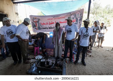 Palestinians Participate During The Revival Of Heritage Event On The Occasion Of World Refugee Day Next Sunday In The Maghazi Refugee Camp In The Central Gaza Strip, On July 1, 2021.