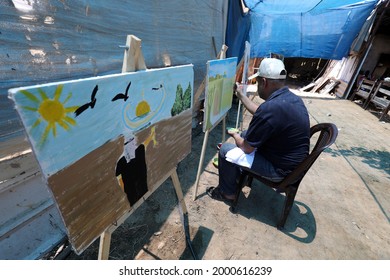 Palestinians Participate During The Revival Of Heritage Event On The Occasion Of World Refugee Day Next Sunday In The Maghazi Refugee Camp In The Central Gaza Strip, On July 1, 2021.