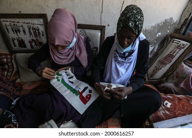 Palestinians Participate During The Revival Of Heritage Event On The Occasion Of World Refugee Day Next Sunday In The Maghazi Refugee Camp In The Central Gaza Strip, On July 1, 2021.