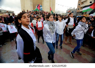 Palestinians Protest The U.S.-sponsored Draft Resolution Condemning Hamas In General Assembly Of The United Nations Meeting, In Rafah Southern Gaza Strip On Dec 06, 2018. 